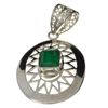 Image 1 : APP: 2.5k Designer Sebastian 3.03CT Emerald Cut Green Beryl Emerald And Platinum Over Sterling Silve