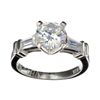 Image 1 : APP: 0.7k Designer Sebastian 1.75CT Swiss Cubic Zirconia And Platinum Over Sterling Silver Ring