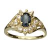 APP: 2.3k 14 kt. Gold, 0.60CT Blue Sapphire And Topaz Ring