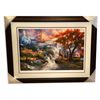 Image 1 : Thomas Kinkade - Museum Framed & Matted Lithograph - Signed, Numbered ''Bambi's First Year'' Rare