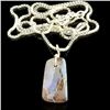 Image 1 : APP: 0.8k 1.26Gm Natural Freeform Boulder Opal And Sterling Silver Pendant With Chain