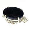 Image 1 : APP: 14.4k Designer Sebastian 335.60CT Oval Cut Sapphire and Sterling Silver Pendant