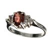 Image 1 : APP: 1.2k 0.75CT Almandite Garnet And Topaz Platinum Over Sterling Silver Ring