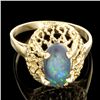 Image 1 : APP: 2.2k 14 kt. Gold, Oval Cut Boulder Opal Ring
