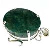 Image 1 : APP: 6.2k Designer Sebastian 375.25CT Oval Cut Green Beryl Emerald and Sterling Silver Pendant