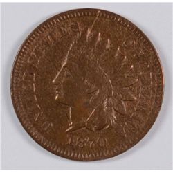 1870 INDIAN HEAD CENT, XF MINOR MARK OBVERSE