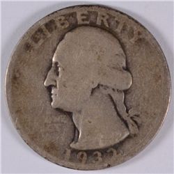 1932-S WASHINGTON QUARTER, VG