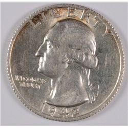 1942-S WASHINGTON QUARTER, MS-63