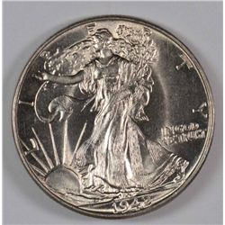 1942 WALKING LIBERTY HALF DOLLAR MS65 WHITE