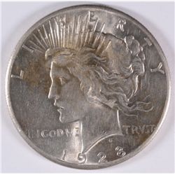 1928 PEACE SILVER DOLLAR, MS-64  WHITE,  BLAZING LUSTRE! KEY COIN!