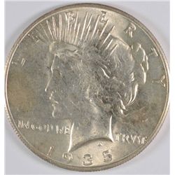 1935-S PEACE SILVER DOLLAR, MS-63  WHITE  KEY!