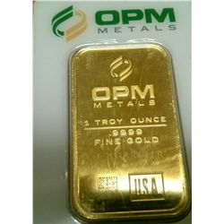 OPM Metals 1 oz gold bar