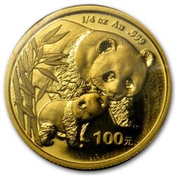 Chinese Panda .25 Oz Gold Coin