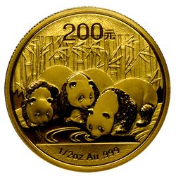 Chinese Panda 1/2 oz gold coins