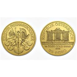 Austrian Philharmonic .25 Oz Gold Coin