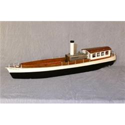 A Model Steam Boat "Christine" with Mamod Steam Engine. 32" Long...