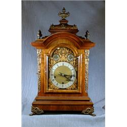 A Tremendous Victorian Walnut Cased Bracket Clock having 8 Day Movement with Chime. The Case with...