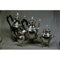 A Very Good Quality 4 Piece Silverplated Coffee Service Comprising Coffee Pot, Hot Water Jug, Cre...
