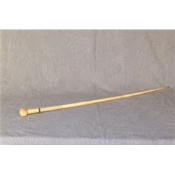 An African Chiefs Ceremonial Carved Ivory Stick, 34@ Long. Circa 1920-30. Est. 50-100...