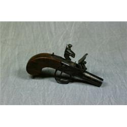 A Small Early 19th Century Breach Loading Flintlock Travelling Pistol Signed Nock, London Est. 50...