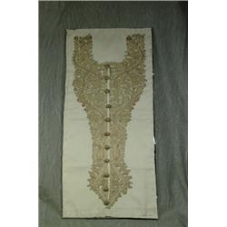 An Intricate Embroidered Panel or Sampler in Silver Thread Est. 50-100...