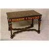 Image 1 : An Impressive Inlaid Ebonsied Side Table with Mahogany, Satinwood and Ivory Foliate Decoration. O...