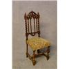 Image 1 : A Pretty Victorian Oak Gothic Revival Side Chair with Barley Twist Spindles and Carved Pierced To...