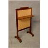 Image 1 : A Late Victorian Mahogany Fire Screen with Folding Shelf and Embroidered FoliateCentre Est. 100-2...