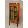 Image 1 : A Good Quality Late Victorian/Edwardian Inlaid Mahogany Glazed Corner Cupboard on Shaped Cabriole...