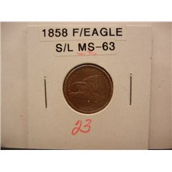 1858 Flying Eagle Cent, Small Letters