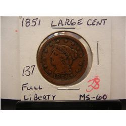 1851 Large Cent