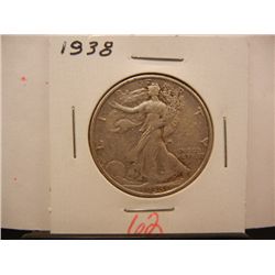 1938 Walking Liberty Half Dollar