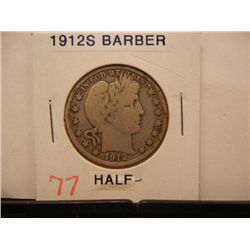 1912-S Barber Half Dollar