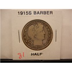 1915-S Barber Half Dollar