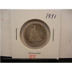 1891 Seated Liberty Quarter