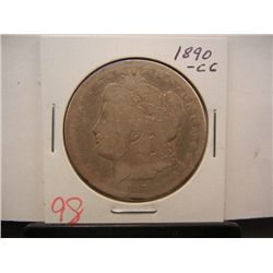 1890-CC Morgan Dollar