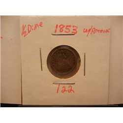 1853 Seated Liberty Half Dime w/ Arrows