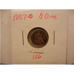1857-O Seated Liberty Half Dime