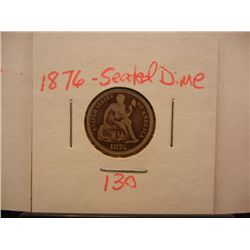 1876 Seated Liberty Dime