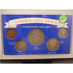 American Series Yesteryear Collection: 1900 Barber Half Dollar, 1892 Barber Quarter, 1916-S Barber D
