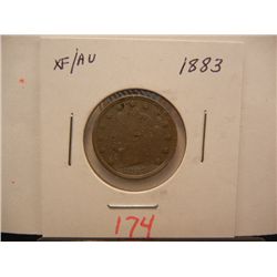 1883 Liberty Head V Nickel w/o Cents