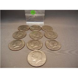 (10) 1976 Kennedy Half Dollars