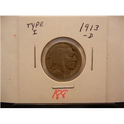 1913-D Buffalo Nickel