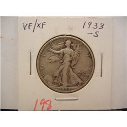 1933-S Walking Liberty Half Dollar