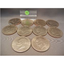 (10) 1977 Ike Dollars