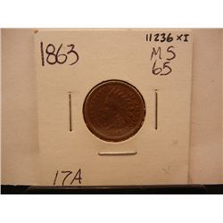 1863 Indian Head Cent