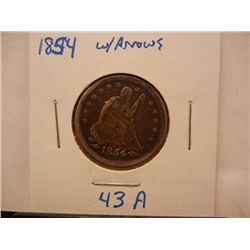 1854 Seated Liberty Quarter w/ Arrows