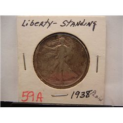 1938 Walking Liberty Half Dollar