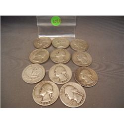 (11) 90% Washington Quarters, Mixed Dates