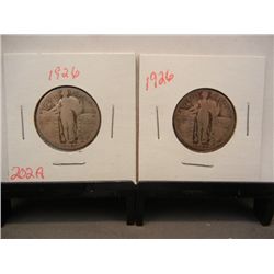 (2) Standing Liberty Quarters: 1926